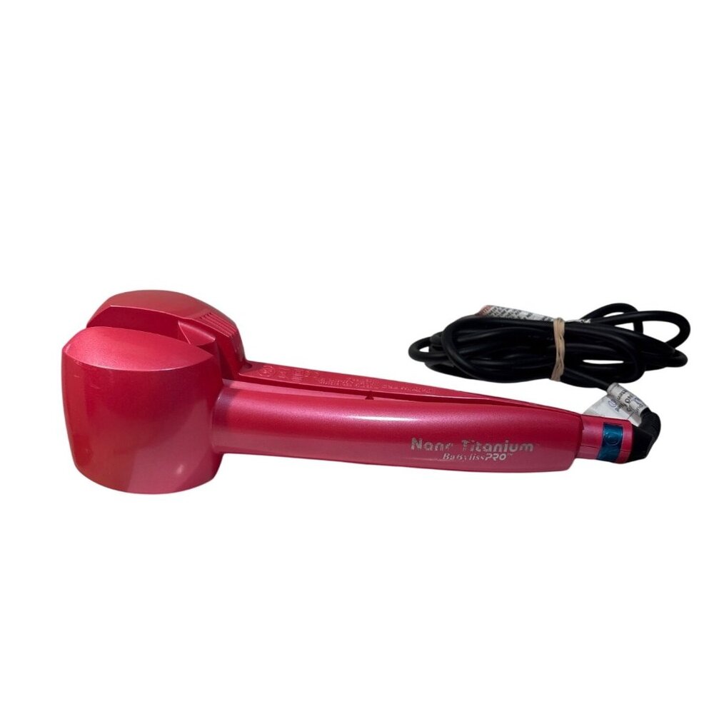 Babyliss Pro Nano Titanium Curling Machine Hair Styler Pink Red